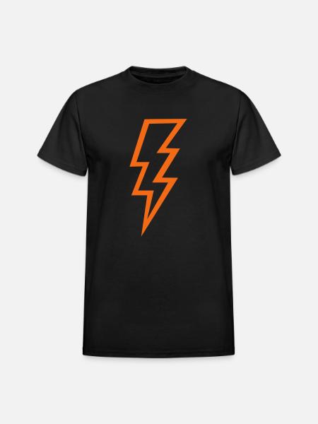 Thunderbolt - Heavyweight Unisex T-Shirt by Gildan - black