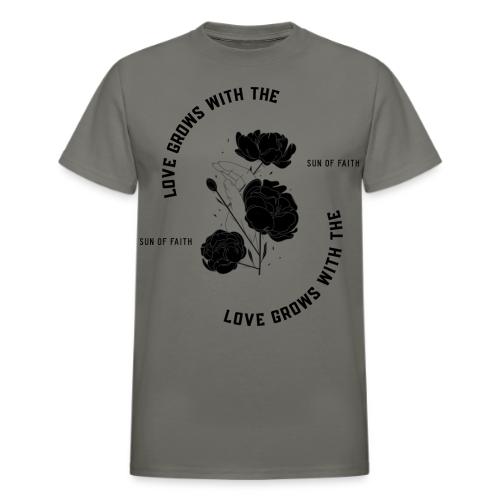 Love Grows With The Sun Of Faith - Heavyweight Unisex T-Shirt by Gildan