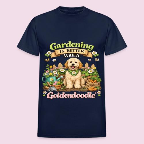 Gardening Is Better With A Goldendoodle - Heavyweight Unisex T-Shirt by Gildan