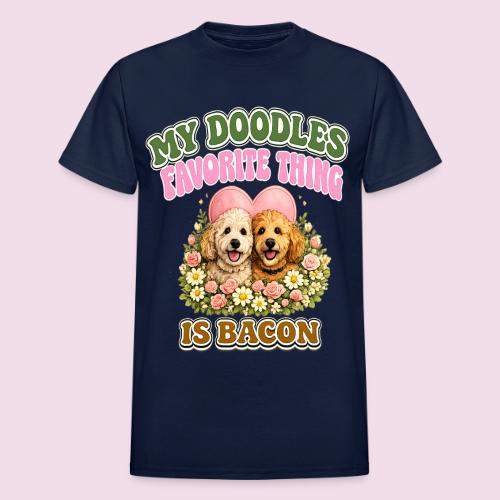 My Doodles Favorite Thing Is Bacon - Heavyweight Unisex T-Shirt by Gildan