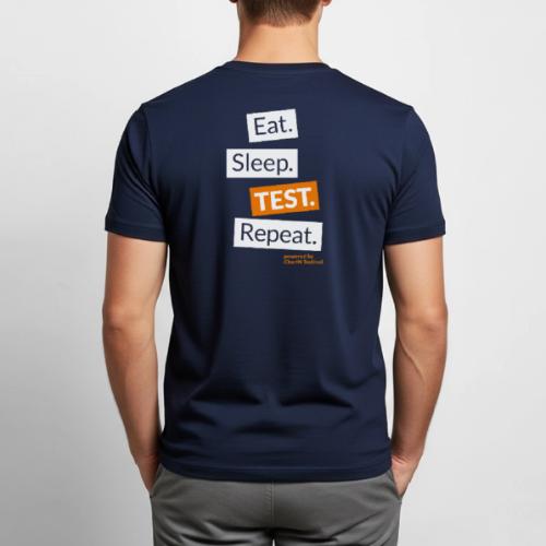 Testival T-Shirt Eat. Sleep. Test. Repeat. - Heavyweight Unisex T-Shirt by Gildan