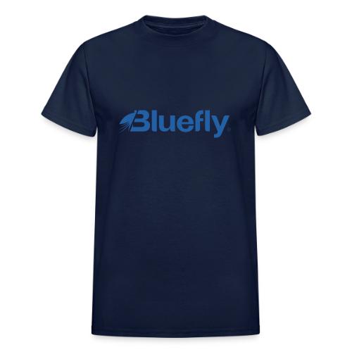 Bluefly Logotype - Blue - Heavyweight Unisex T-Shirt by Gildan