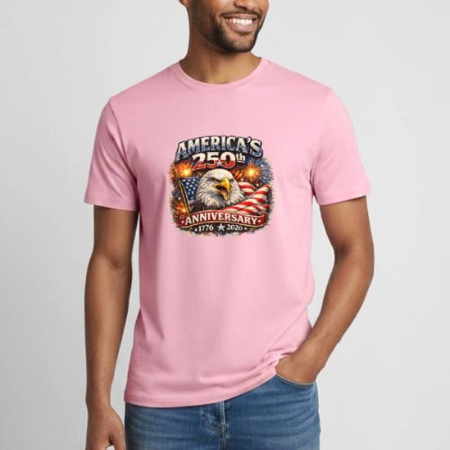 America 250th Anniversary Timeline Design - Heavyweight Unisex T-Shirt by Gildan