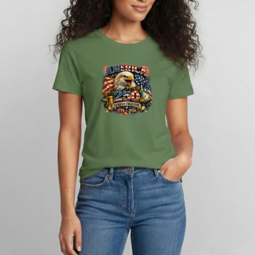 America 250 Years of Freedom – Patriotic - Heavyweight Unisex T-Shirt by Gildan