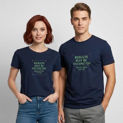 Results May Be Unexpected - Neon Green - Heavyweight Unisex T-Shirt by Gildan