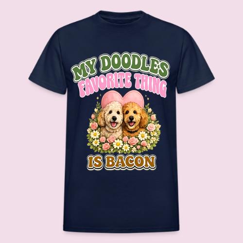 My Doodles Favorite Thing Is Bacon - Heavyweight Unisex T-Shirt by Gildan