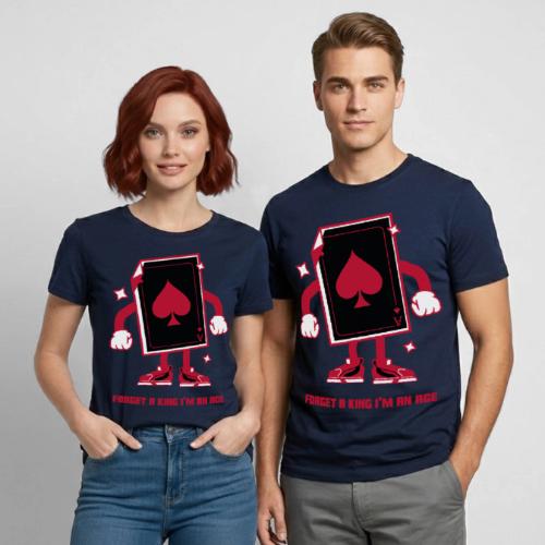 Forget A King I'm An Ace - Heavyweight Unisex T-Shirt by Gildan