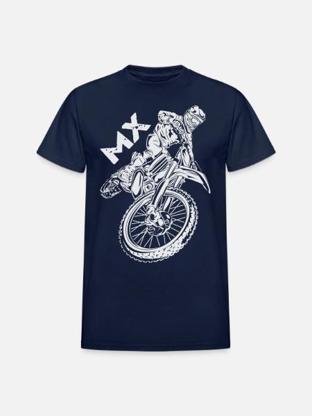Motocross MX Rider - Heavyweight Unisex T-Shirt by Gildan - navy