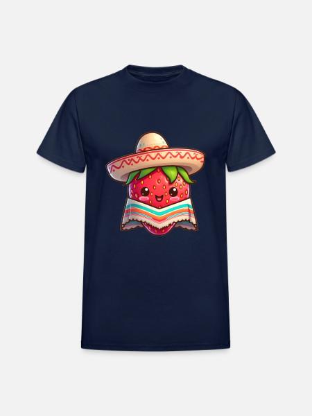 Mexican strawberry - Heavyweight Unisex T-Shirt by Gildan - navy