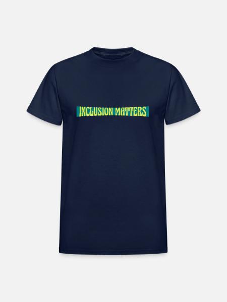 inclusion matters logo quote - Heavyweight Unisex T-Shirt by Gildan - navy