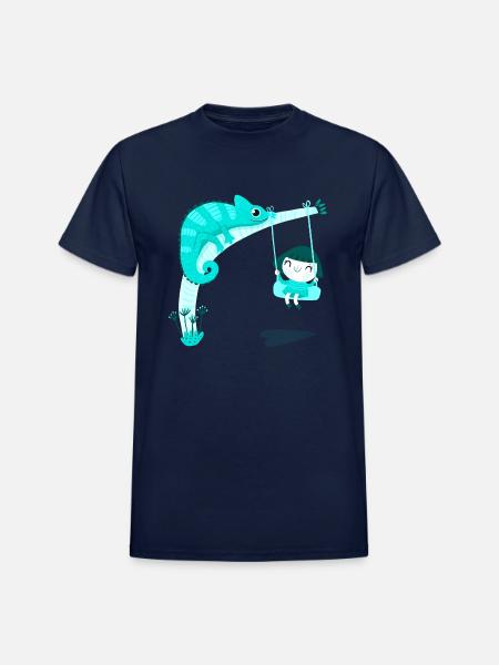 Chameleon - Heavyweight Unisex T-Shirt by Gildan - navy