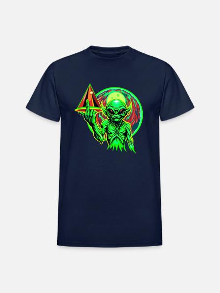 IlluminET171 - Heavyweight Unisex T-Shirt by Gildan - navy