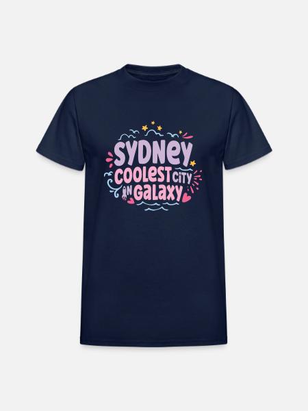 Sydney Coolest Galaxy - Heavyweight Unisex T-Shirt by Gildan - navy