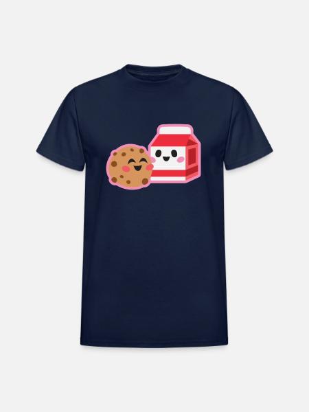 Cookie And Milk - Heavyweight Unisex T-Shirt by Gildan - navy