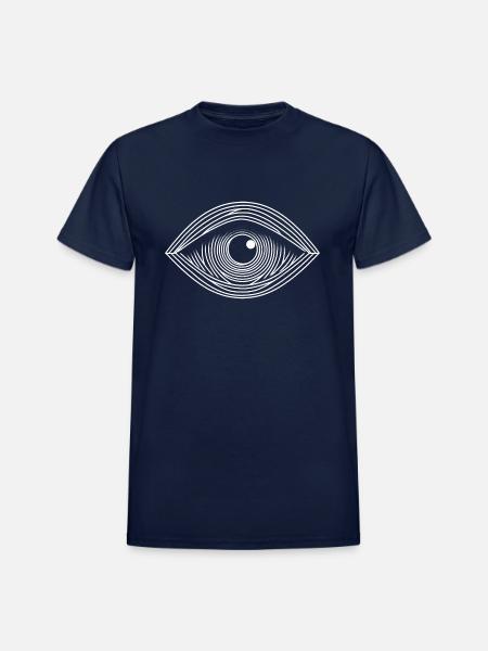 GOD EYE 2 - Heavyweight Unisex T-Shirt by Gildan - navy