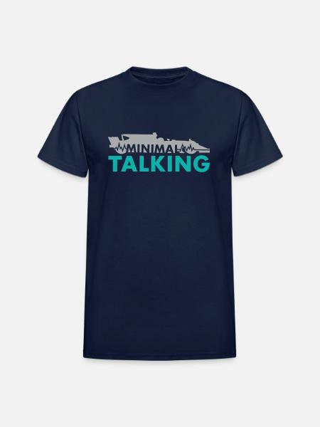 Minimal Talking - Heavyweight Unisex T-Shirt by Gildan - navy