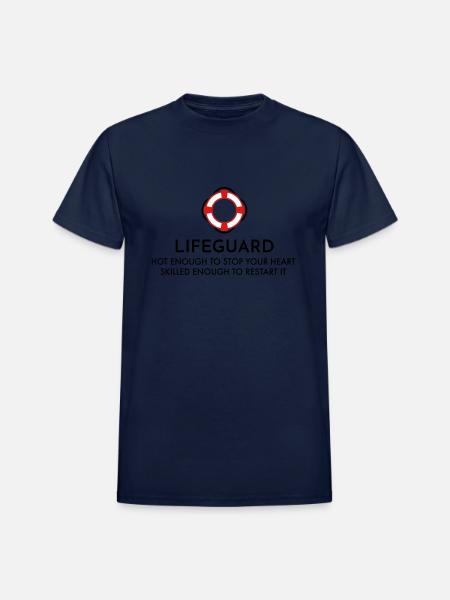 lifeguard - Heavyweight Unisex T-Shirt by Gildan - navy