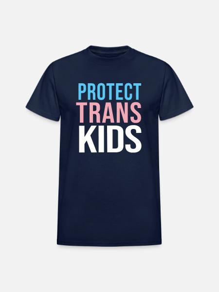 protect trans youth - Heavyweight Unisex T-Shirt by Gildan - navy