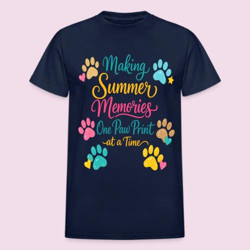 Making Summer Memories One Paw Print at a Time - Heavyweight Unisex T-Shirt by Gildan