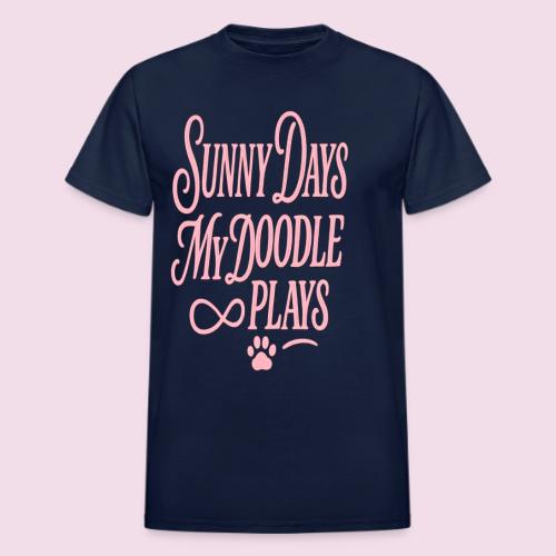 Sunny Days My Doodle Plays - Heavyweight Unisex T-Shirt by Gildan