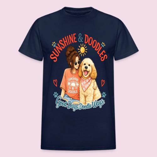 Sunshine & Doodles – Good Days, Doodle Ways - Heavyweight Unisex T-Shirt by Gildan
