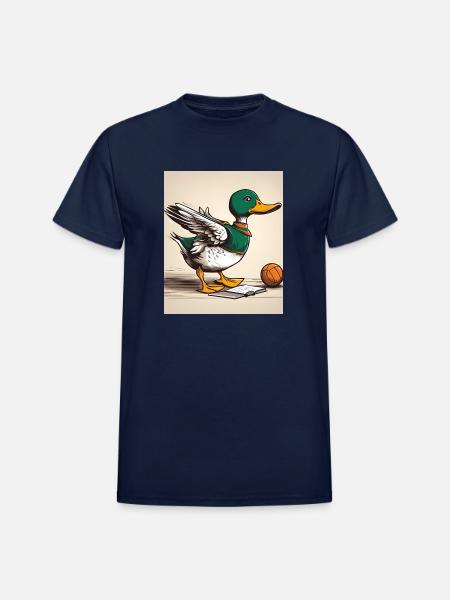 duck - Heavyweight Unisex T-Shirt by Gildan - navy
