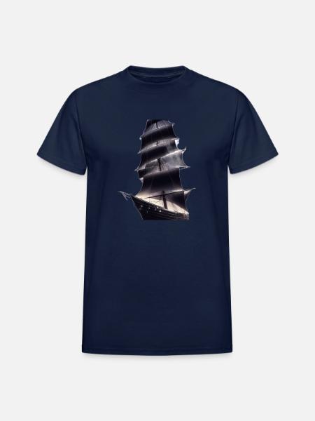 Sailing away - Heavyweight Unisex T-Shirt by Gildan - navy