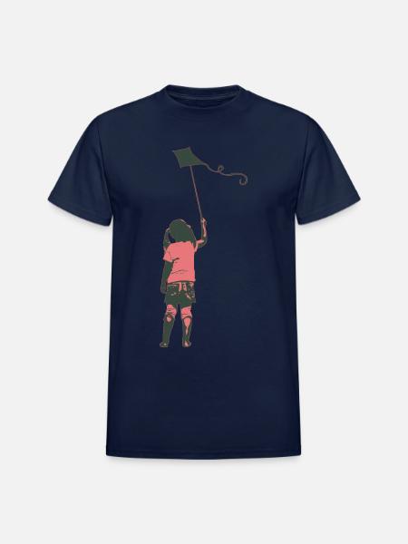 THE KITE1 - Heavyweight Unisex T-Shirt by Gildan - navy