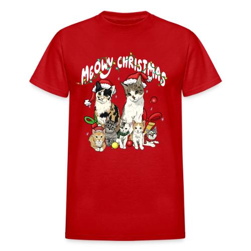 Meow Christmas - Heavyweight Unisex T-Shirt by Gildan