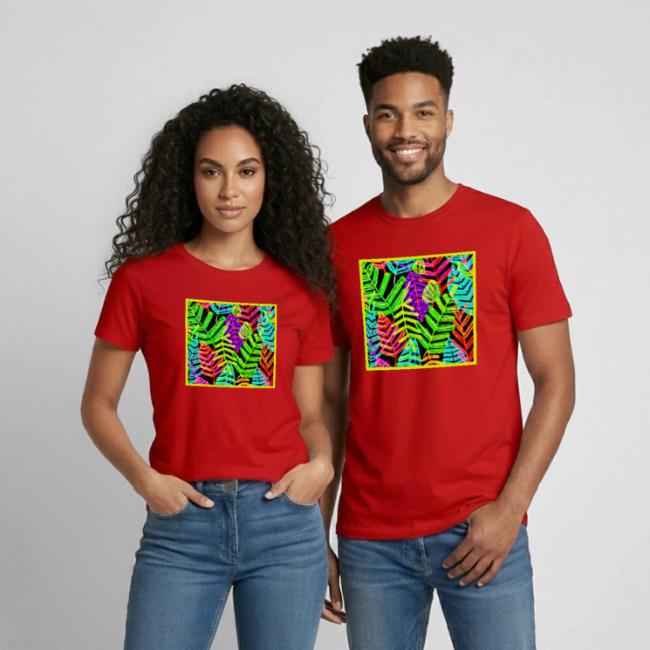 Glowing Leaf Pattern Design