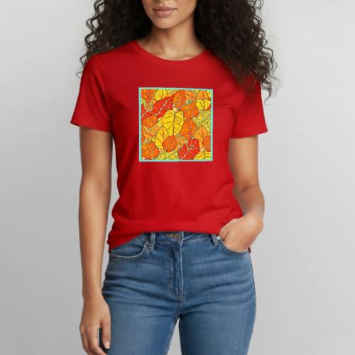 Neon Foliage Burst Vibrant Design - Heavyweight Unisex T-Shirt by Gildan