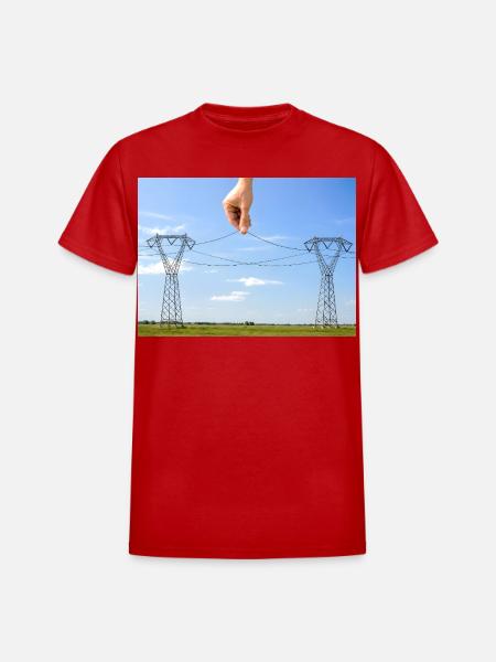 Don't Touch! - Heavyweight Unisex T-Shirt by Gildan - red