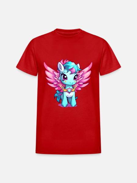 Pegasus - Heavyweight Unisex T-Shirt by Gildan - red