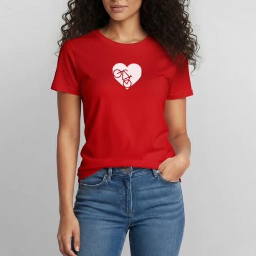heart_bicycle_cutout - Heavyweight Unisex T-Shirt by Gildan