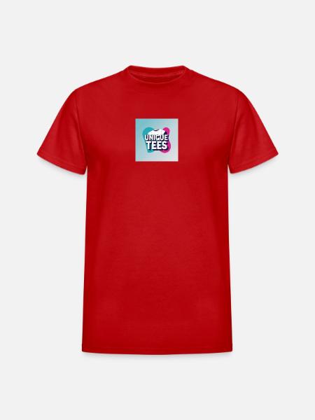 Unique Tees Bold Logo - Heavyweight Unisex T-Shirt by Gildan - red