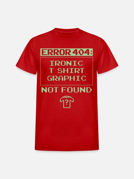 Error 404 - Heavyweight Unisex T-Shirt by Gildan - red