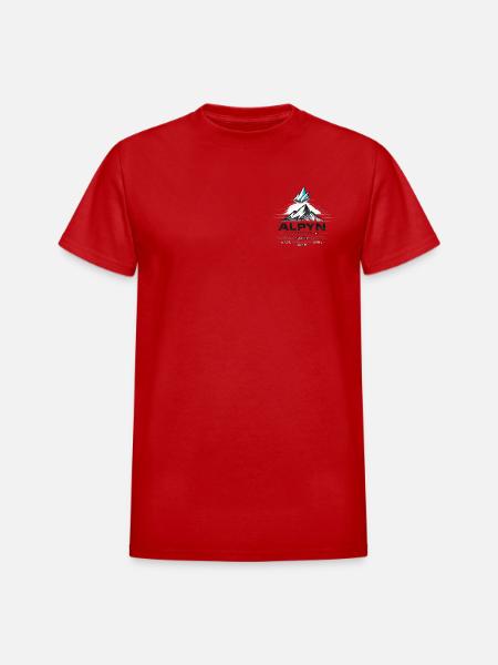 Alpyn Glacier Crest - Heavyweight Unisex T-Shirt by Gildan - red