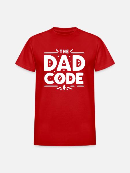 The Dad Code - Heavyweight Unisex T-Shirt by Gildan - red