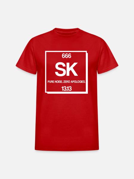 666 S-k Element - Heavyweight Unisex T-Shirt by Gildan - red