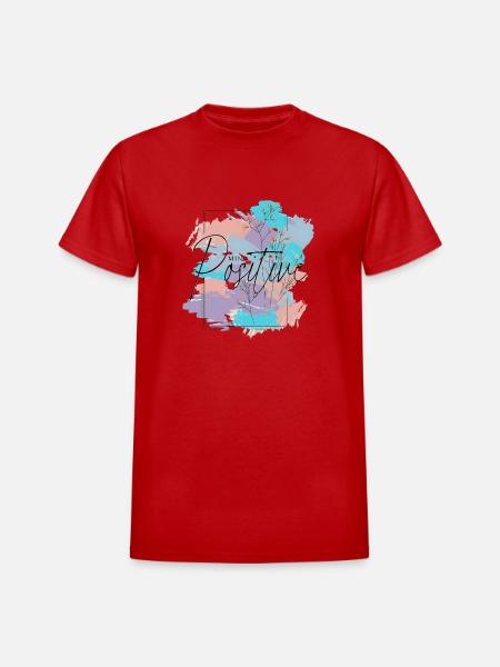 Mind Positive - Heavyweight Unisex T-Shirt by Gildan - red