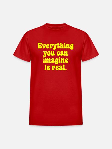 Imagine - Heavyweight Unisex T-Shirt by Gildan - red