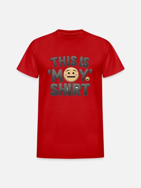 This is My ‘Meh’ Shirt - Heavyweight Unisex T-Shirt by Gildan - red