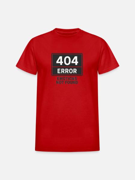 Error Emotions Graphic Tee - Heavyweight Unisex T-Shirt by Gildan - red