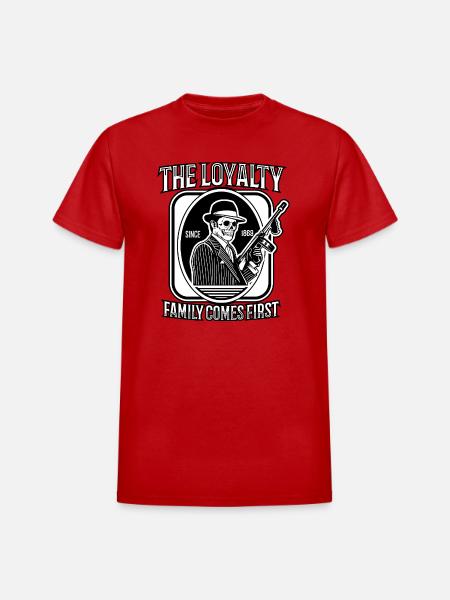 Loyalty Family Comes First - Heavyweight Unisex T-Shirt by Gildan - red