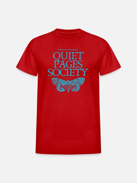 Quiet Pages Butterfly mornings - Heavyweight Unisex T-Shirt by Gildan - red