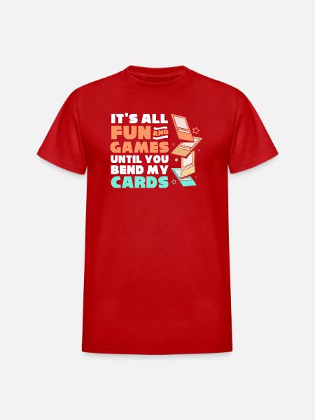 Trading Card Game Card Player - Heavyweight Unisex T-Shirt by Gildan - red