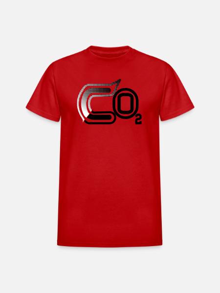Halftone Arc Abstract - Heavyweight Unisex T-Shirt by Gildan - red