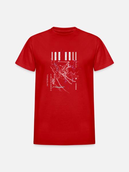 Neon Lightning Skeleton Circuit - Heavyweight Unisex T-Shirt by Gildan - red