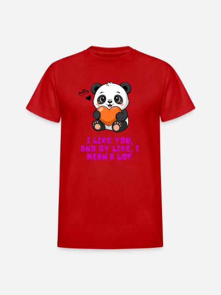 Liking Somebody - Heavyweight Unisex T-Shirt by Gildan - red