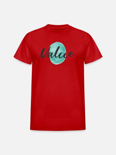 Value Yourself - Heavyweight Unisex T-Shirt by Gildan - red